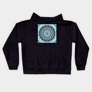 Circuitboard fire Kaleidoscope Pattern (Seamless) 5 Kids Hoodie